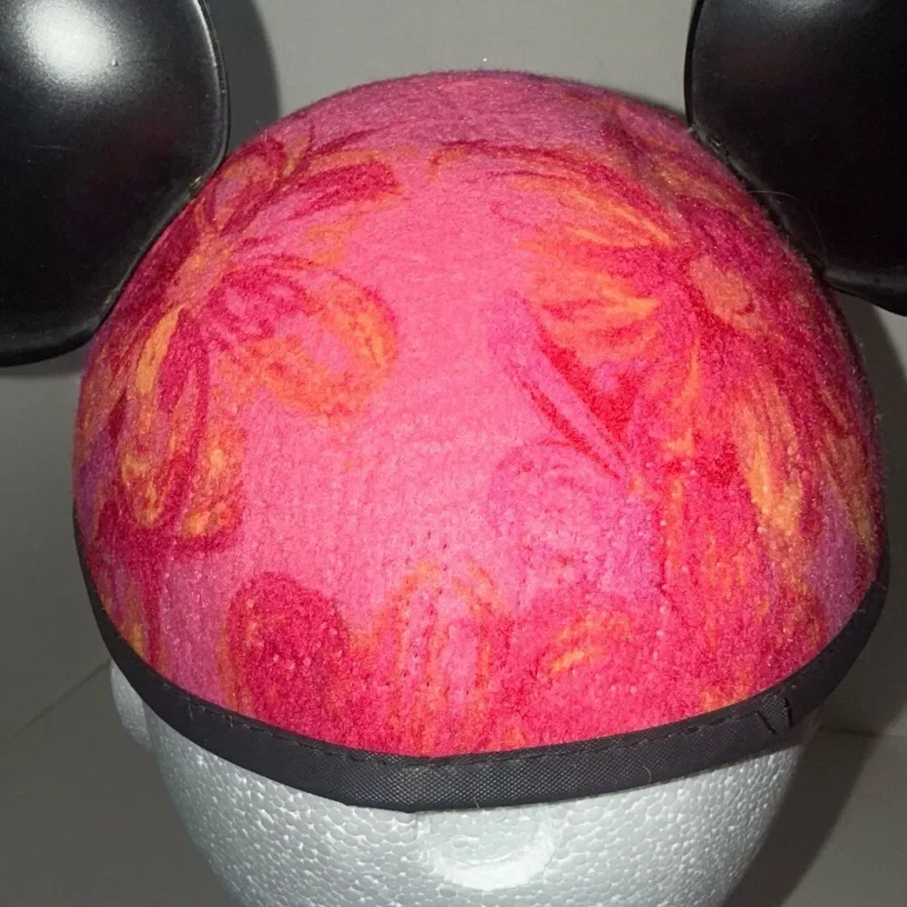 Walt Disney World EAR Hat Minnie Mouse Pink Floral Cap Adult Size